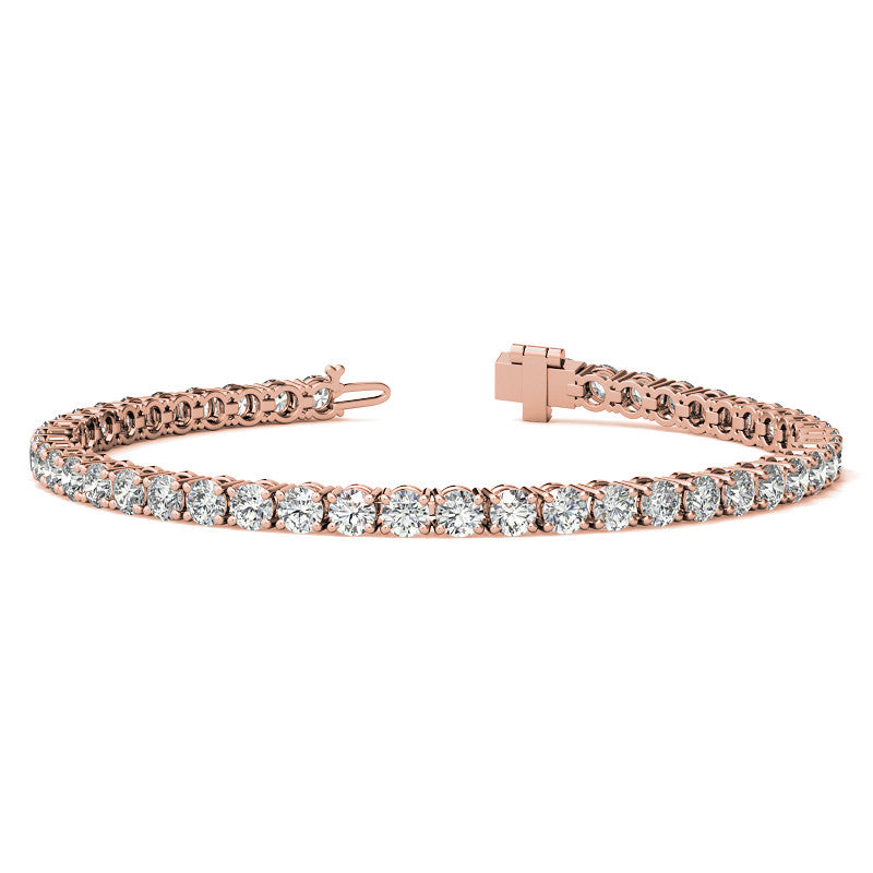 6ctw Moissanite Tennis Bracelet - 3m Stones - 14K Gold, Yellow or Rose Gold