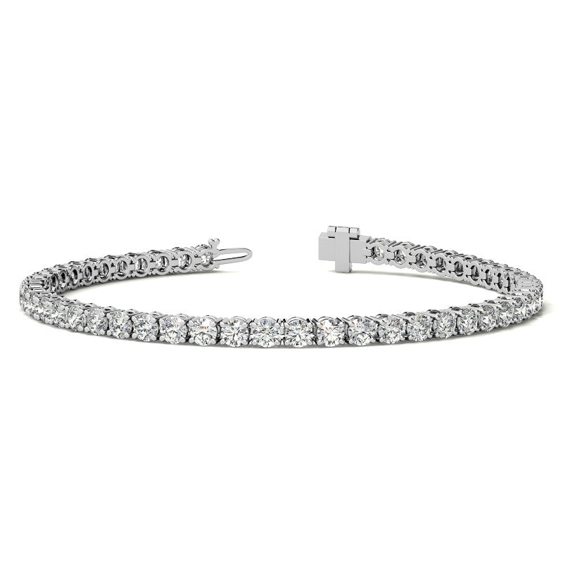 6ctw Moissanite Tennis Bracelet - 3m Stones - 14K Gold, Yellow or Rose Gold
