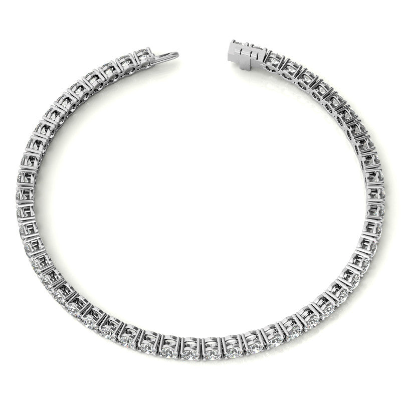 6ctw Moissanite Tennis Bracelet - 3m Stones - 14K Gold, Yellow or Rose Gold