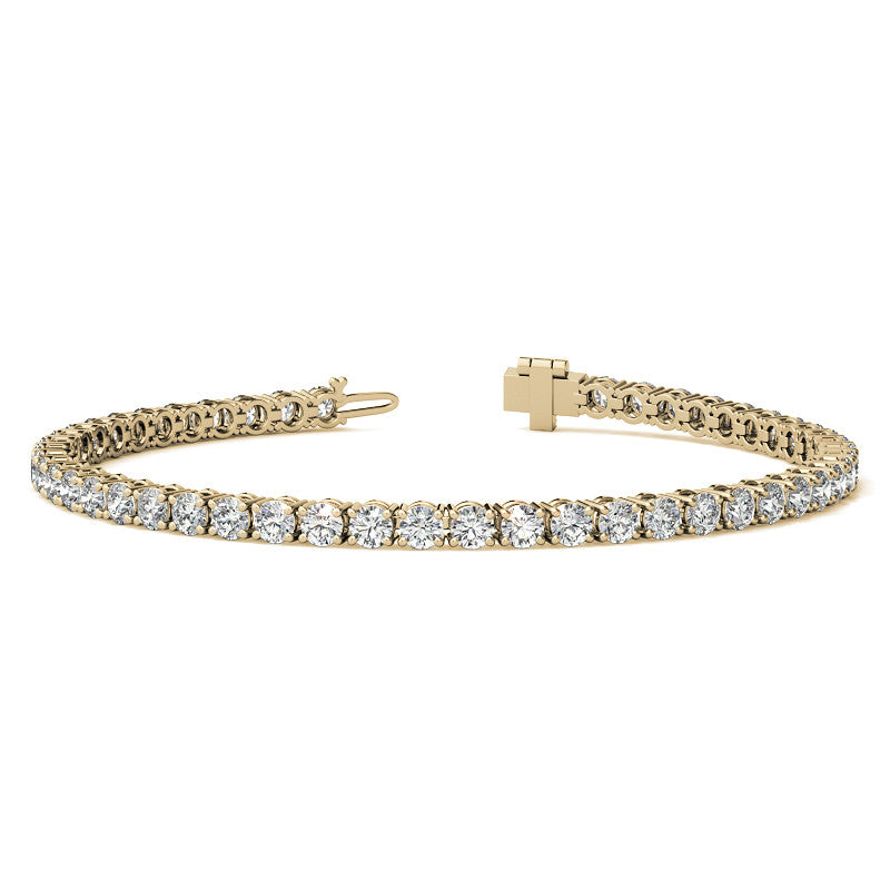 6ctw Moissanite Tennis Bracelet - 3m Stones - 14K Gold, Yellow or Rose Gold