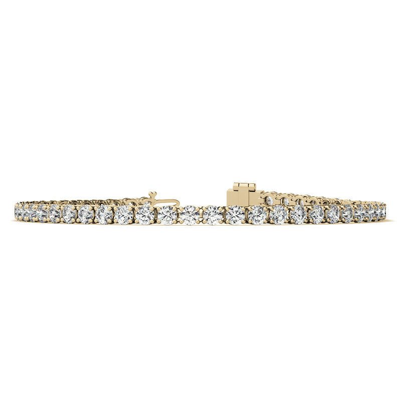 6ctw Moissanite Tennis Bracelet - 3m Stones - 14K Gold, Yellow or Rose Gold