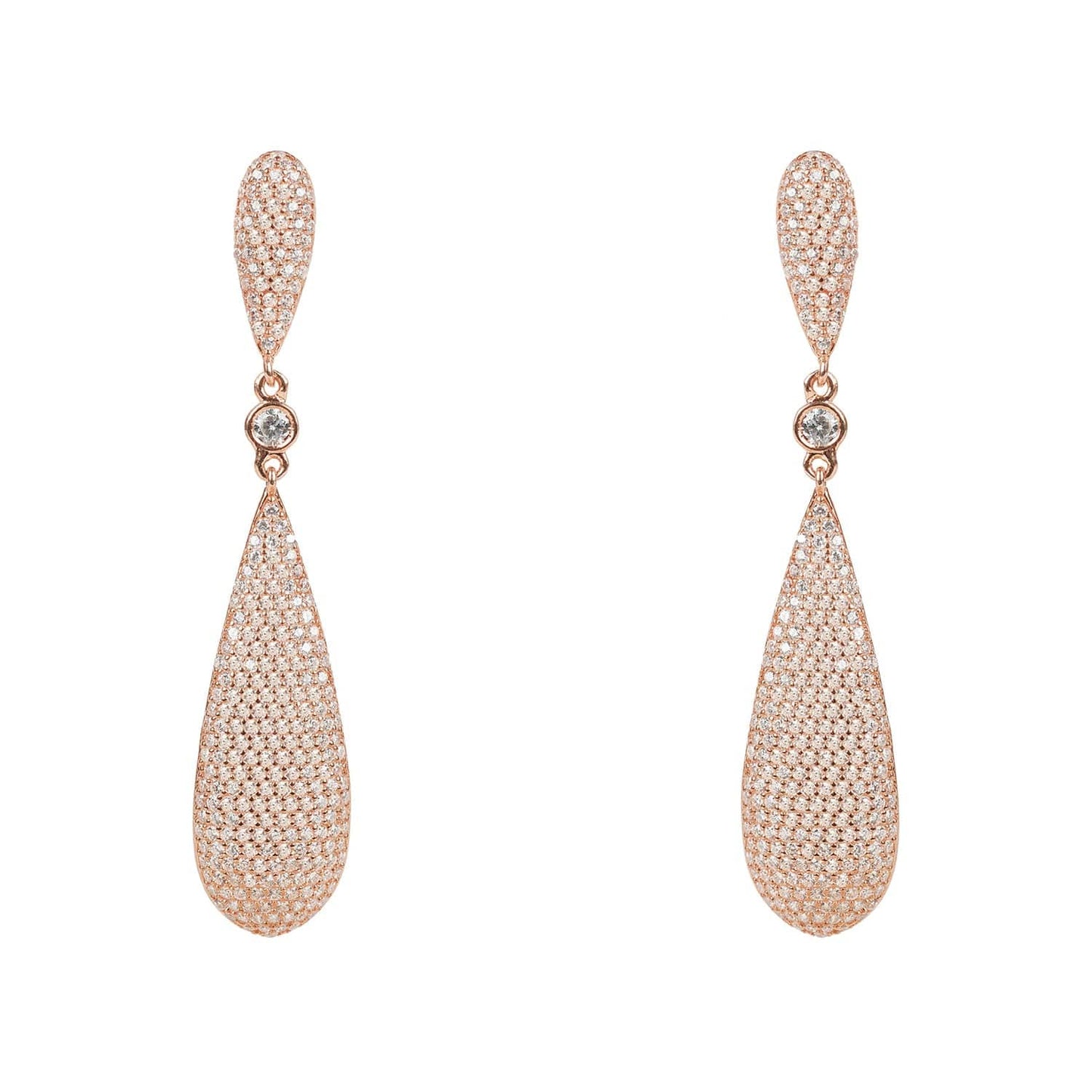 Latelita Long Drop Earrings Rosegold