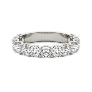 2 1/15 CTW Round Lab Grown Diamond Ring 14K White Gold (G-Vs)