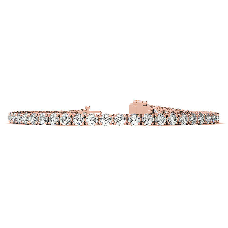 6ctw Moissanite Tennis Bracelet - 3m Stones - 14K Gold, Yellow or Rose Gold