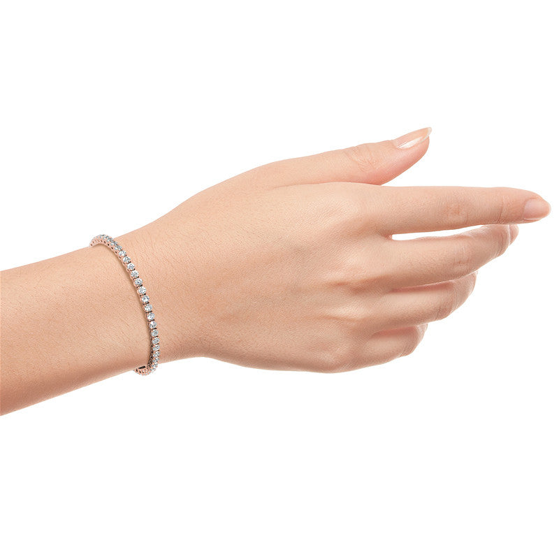 6ctw Moissanite Tennis Bracelet - 3m Stones - 14K Gold, Yellow or Rose Gold