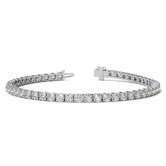 6ctw Moissanite Tennis Bracelet - 3m Stones - 14K Gold, Yellow or Rose Gold