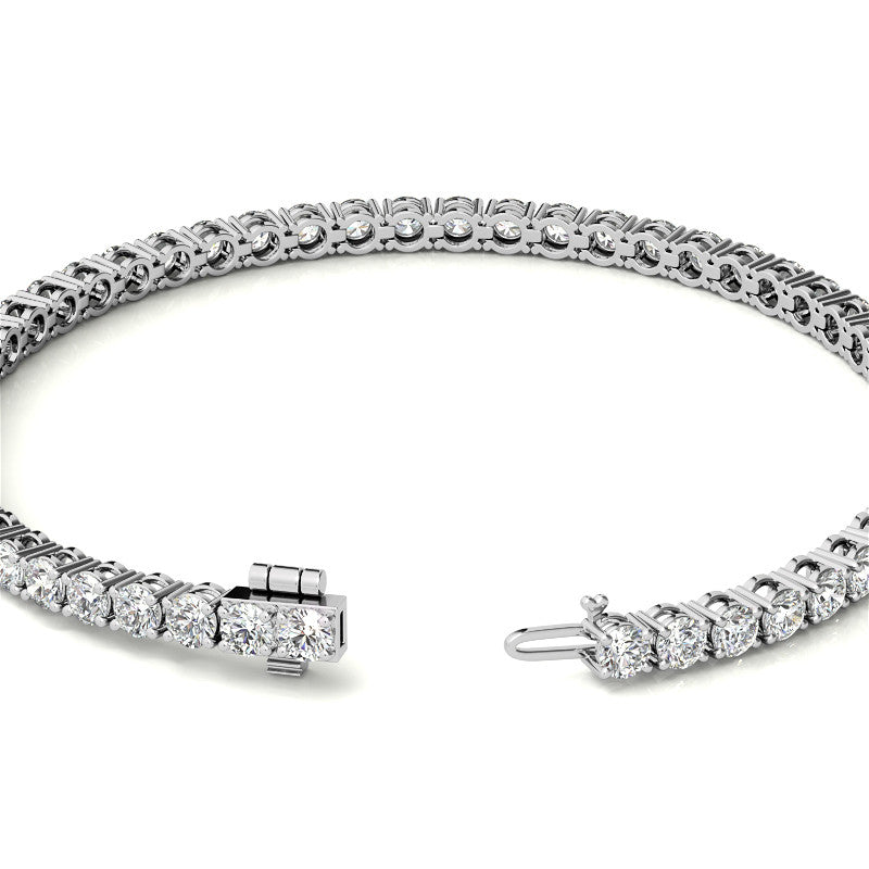 6ctw Moissanite Tennis Bracelet - 3m Stones - 14K Gold, Yellow or Rose Gold