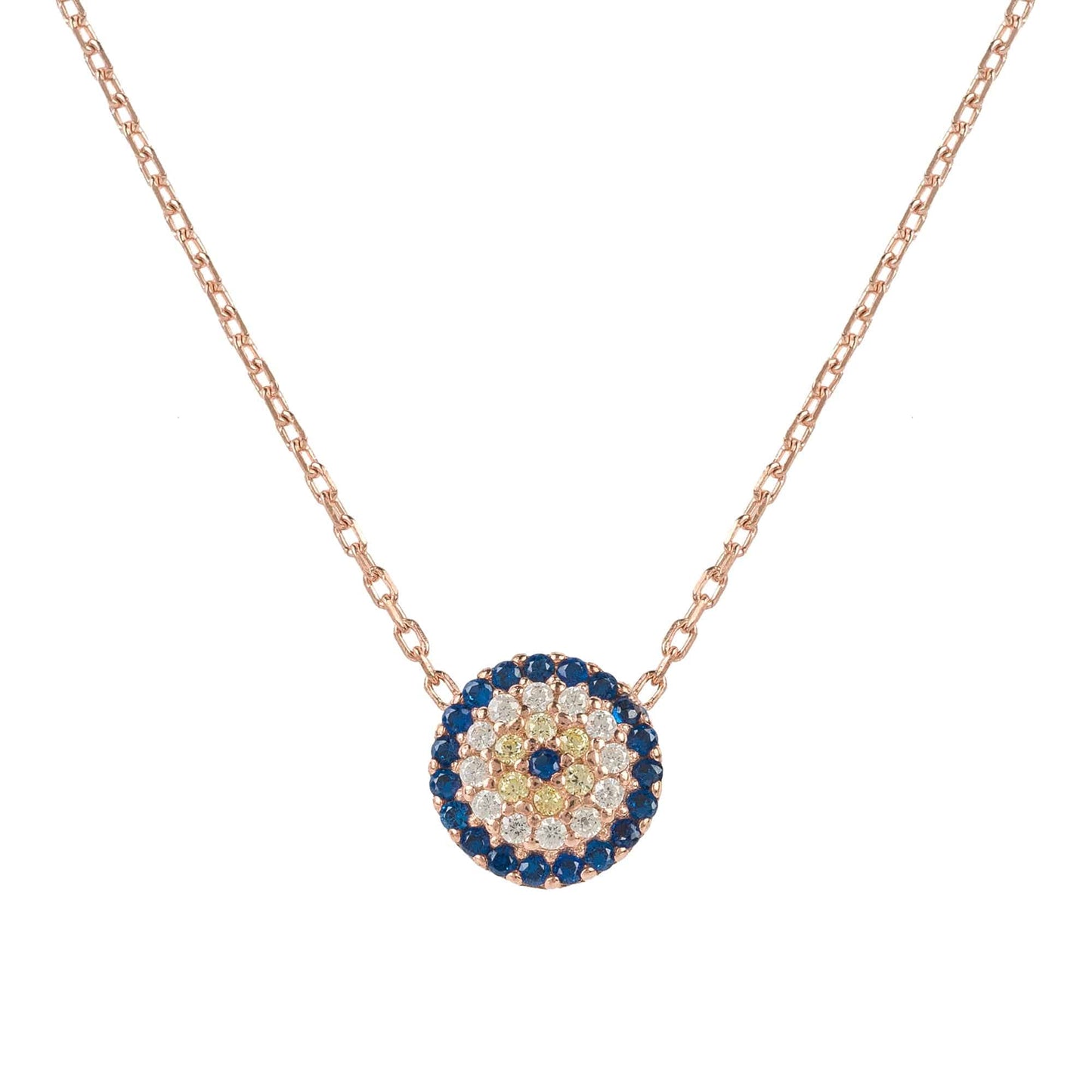 Evil Eye Necklace Rosegold