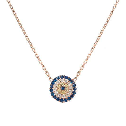 Evil Eye Necklace Rosegold