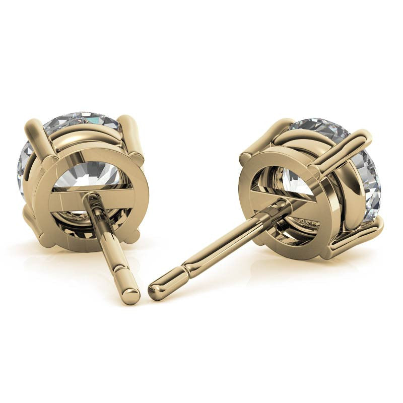 Earrings Grown Diamond Stud Earrings in 14K White or Yellow Gold-1 CTW or 2 CTW