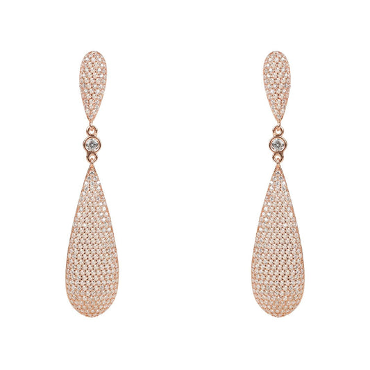 Latelita Long Drop Earrings Rosegold